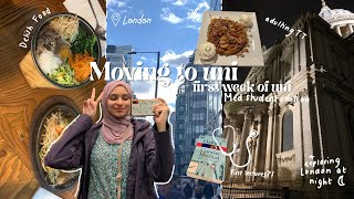 MOVING TO LONDON FOR UNI | first week of uni + freshers fair + London at night *MED STUDENT edition*