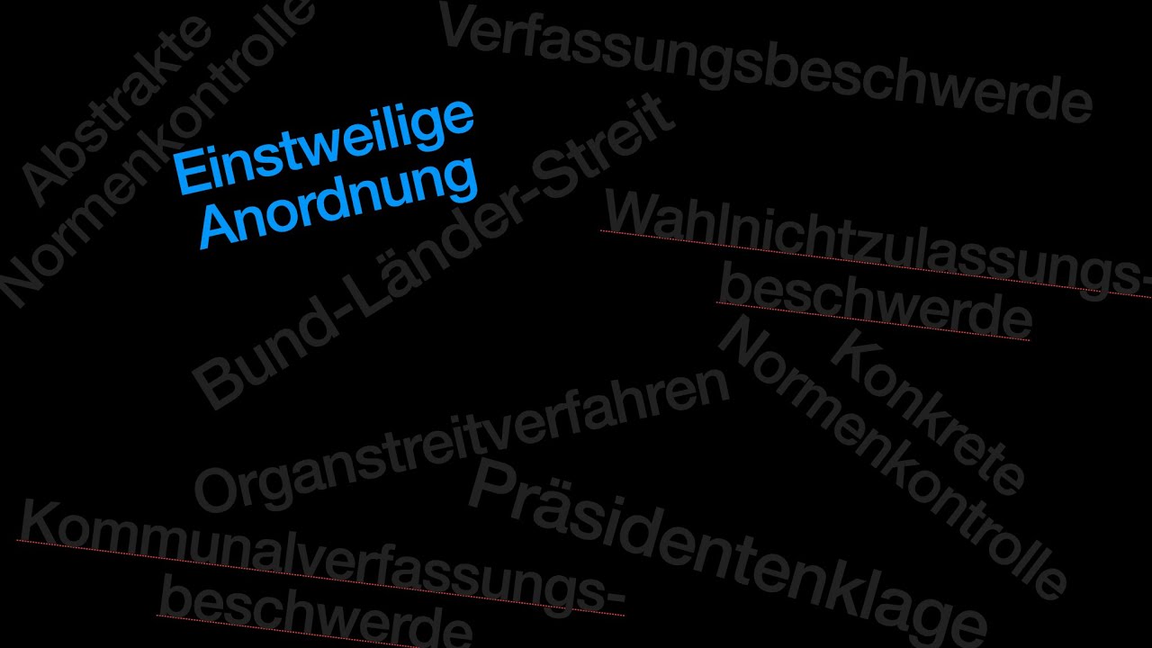 Staatsorganisationsrecht 9: Einstweilige Anordnung