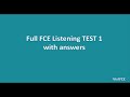 Full Cambridge B2 First (FCE) Listening Test 1 with answers