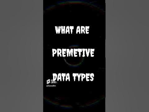 Primitive Data Types in Programming Languages | EasyBro #shorts # ...