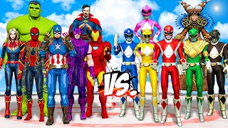 TEAM AVENGERS vs TEAM POWER RANGERS - EPIC SUPERHEROES WAR