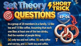 JEE Maths Set Theory Questions | Fastest Trick EP-04