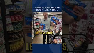 Grocery shopping 2001 vs Today! #groceryshopping #inflation #shorts
