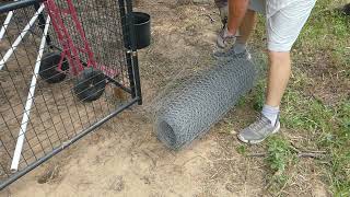 Easy way to protect chickens from DIGGING animals. And it's cheap. MOST people miss this part