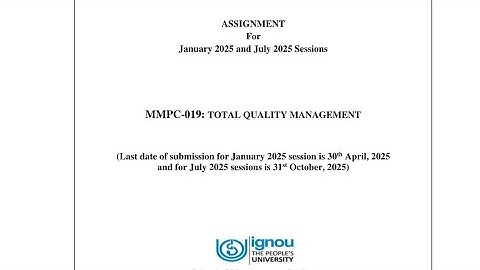 IGNOU | MMPC 019 Solved Assignment | 2025 | MBA |