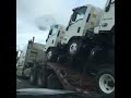 Man Yells at Truck Carrying Other Trucks