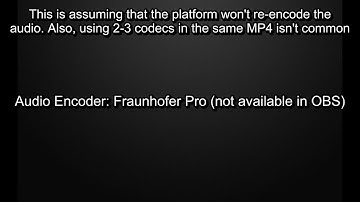 OBS default AAC vs Fraunhofer Pro AAC vs Apple CoreAudio AAC