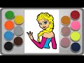 Satisfying Sand art Princess Elsa Frozen Sand Art Tutorial
