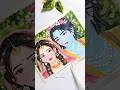 Wait for end 🙏 Watch This Beautiful Transformation of Radha Krishna Art! ❤️ #radhakrishna #painting