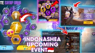 FF INDONASHEA 🇮🇩 UPCOMING EVENT AND PERPLE ANGELIC RING AND MYSTERY SHOP EVENT 😍😱
