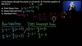 Writing linear equations in all forms (ASL)