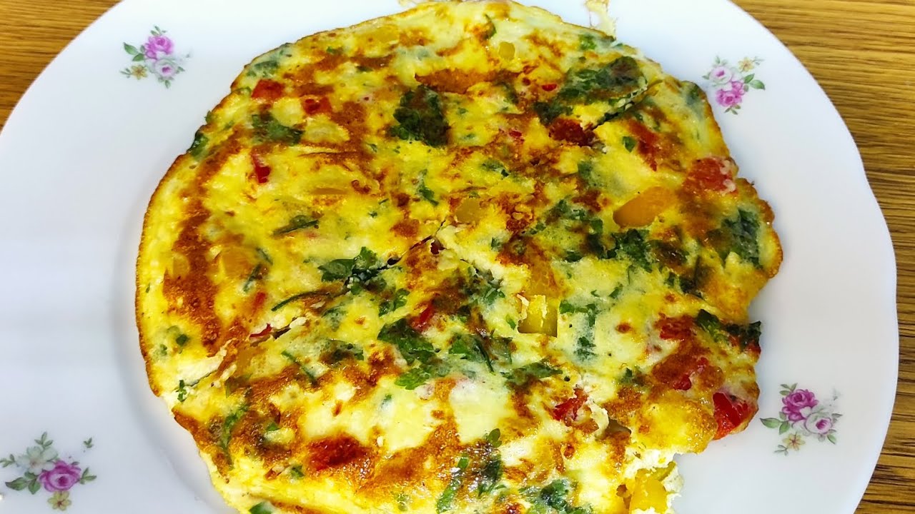 وصفة بيض بالخضار صحية: مثالية للدايت"عشا وفطار لذيذ ومشبع صحى مليان بالفيتامينات ويجهز فى عشر دقائق