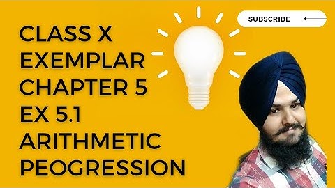Class 10 Maths NCERT Exemplar Chapter 5 | Arithmetic Progressions | exercise 5.1