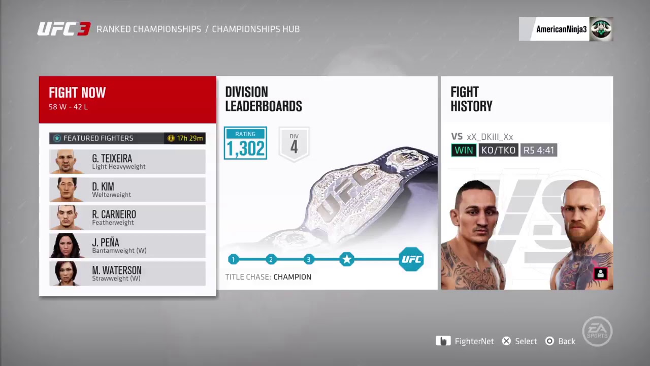 UFC 3 Ranked Road to Division 5 YouTube