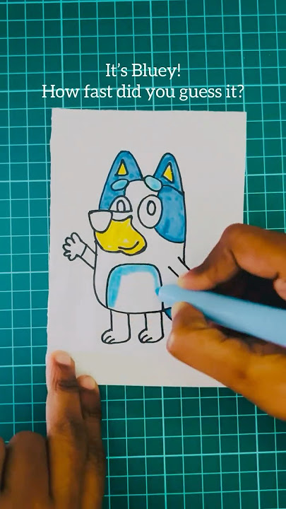 🐶 Bluey Drawing for Kids | Easy Bluey Drawing Step by Step | Bluey Drawing  & Coloring 🎨