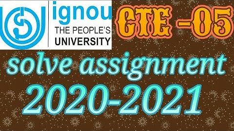 CTE-05 solve assignment 2020