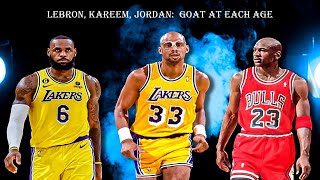 Jordan, Lebron, Kareem: GOAT at Each Age