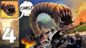 Death Worm - Gameplay Walkthrough Part 4 New Update (Death Worm VS Army)(iOS, Android)