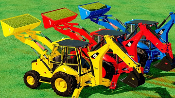 LOADER OF COLORS ! TRANSPORTING & SILAGE LOADING & SELLING with CAT LOADERS ! Farming Simulator 22
