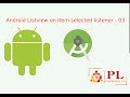 Android listview on item selected listener - 03