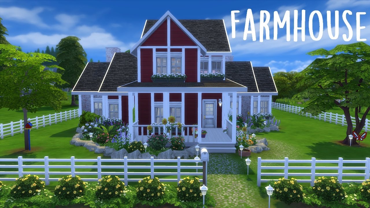 The Sims 4 Farmhouse Speed Build YouTube