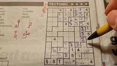 (#2939) Saturday. Tectonic01 Sudoku puzzle. Bonus Extra edition. 06-12-2021 Extra part 4 of 4