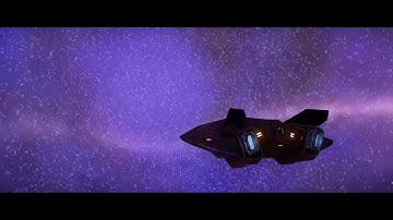 Elite:Dangerous 1.4 - Approaching a small black hole in supercruise (external camera)