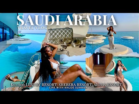 TRAVEL VLOG| Saudi Arabia🌏 $10,000 LUXURY Resort| Shebera Resort| Alula Resort| My 58th Country!