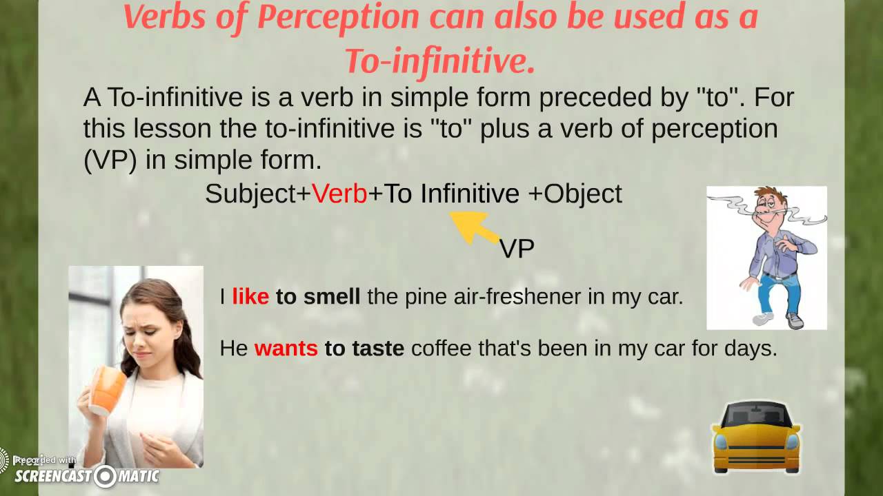 Verbs Of Perception Worksheets Pdf