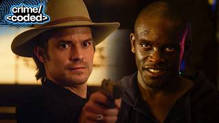 justified (2010) - raylan takes out the fugitive in a bar standoff