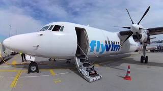 Fokker 50 - Flemish Prop Power from Munich to Antwerp in 4k