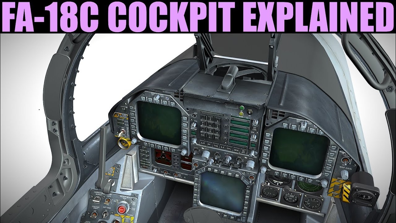 F 18c Cockpit Layout. 