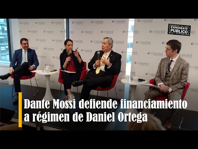 Debate público: Dante Mossi defiende financiamiento a régimen de Daniel Ortega