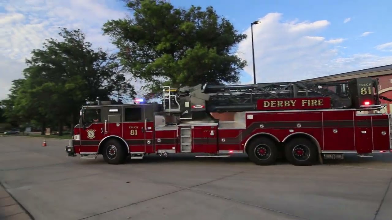 Derby Fire Rescue Truck 81 Responding 6/30/24
