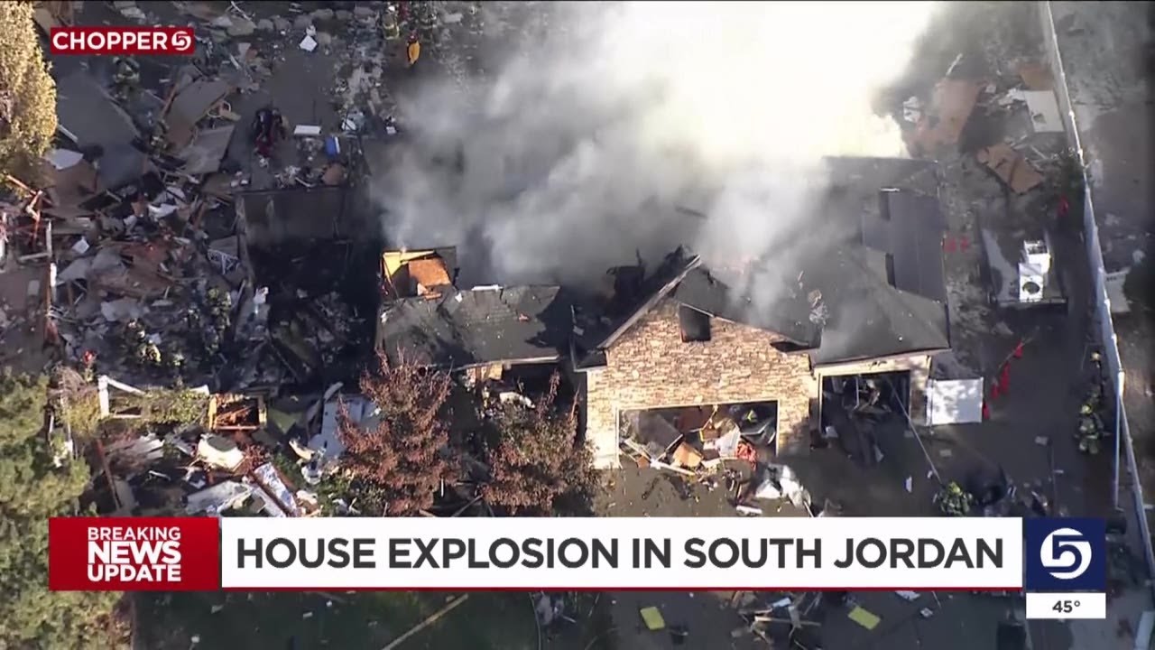 First responders confirm house explosion in South Jordan - YouTube