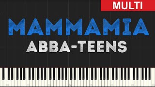 Abba-Teens - Mammamia (Instrumental Tutorial) [Synthesia]