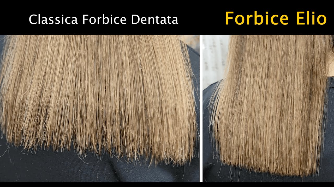 Sfoltire i capelli con Forbice Dentata e Forbice Professionale Elio  (Differenze) 