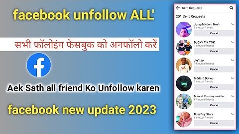 How To Unfollow All Facebook Following in One Click 2023 || Aek Sath Unfollow Karen New Update 2023