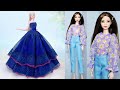 4 DIY Princess Barbie Dresses | Barbie doll Hacks and Crafts | Doll dress making | Mini Dress
