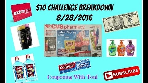 CVS 8/28/16 | $10 Challenge Breakdown | Couponing With Toni