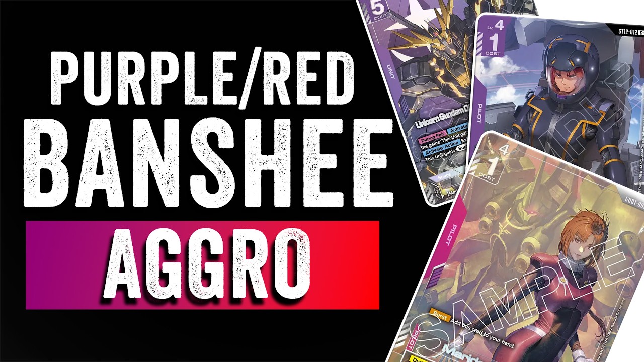 CRAZY FAST Purple Red Banshee AGGRO! - Gundam Card Game - YouTube