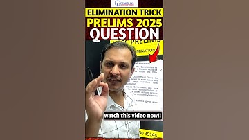 I Solved UPSC Prelims 2025 Using This  OPTION ELIMINATION Trick