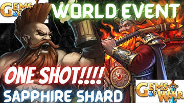 ONE SHOT! 3 World Event Teams Sapphire Shard | Gems of War World Event Teams & Guide