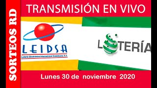 Leidsa y Loteria Nacional en  Vivo / Lunes 30 de noviembre 2020