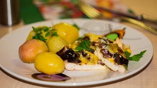Отбивные с сыром и грибами в духовке куриные Отбивные с сыром и грибами в духовке куриные