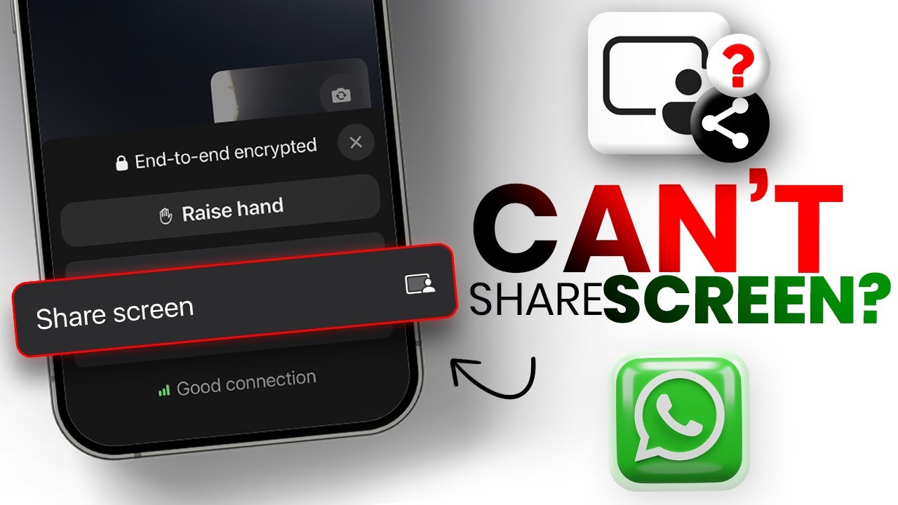 Can’t Share Screen on WhatsApp iPhone? Here’s How to Fix This Annoying ...