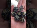 Black crystal dnd dice is so pretty cheatin dice#dicerolls #boardgame #dnddice #crystals #dice