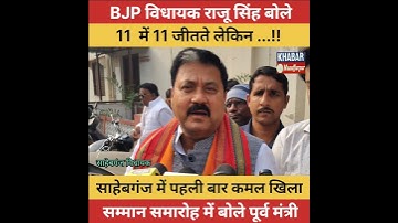 पूर्व मंत्री एवं विधायक राजू सिंह बोले..!!