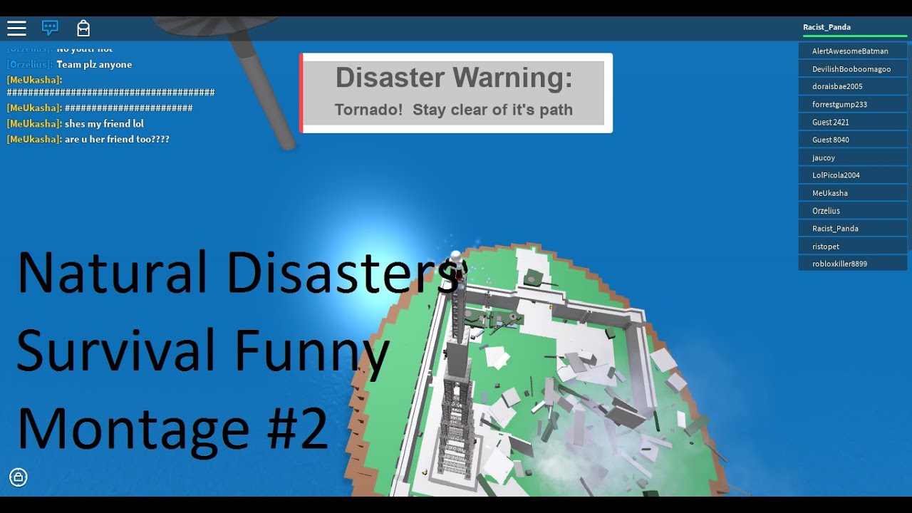 Natural Disasters Survival Funny Montage 2 By Roblox Minigunner