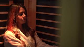 The Infrared Sauna / Fire Room, at Float in San Antonio, Texas.
